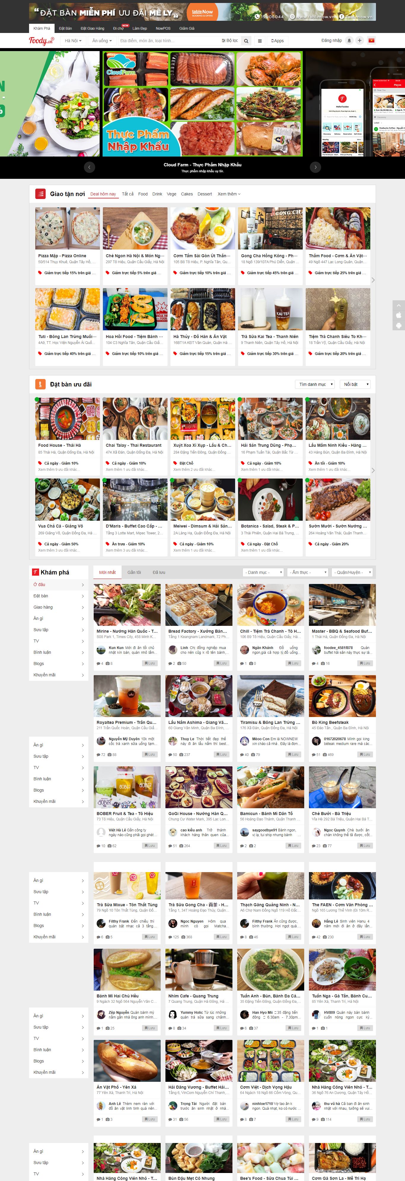 Thiết kế Web Đồ Ăn vặt foody.vn