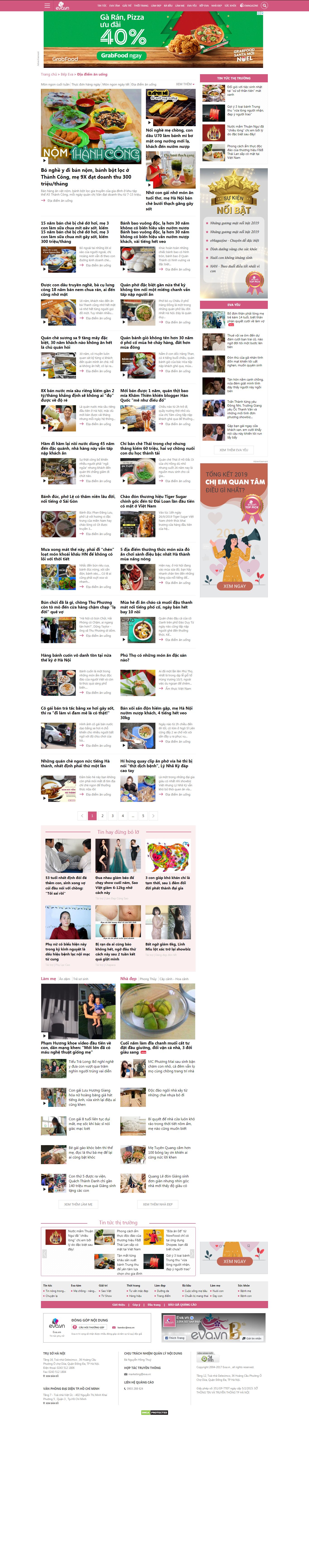 Thiết kế Web Đồ Ăn vặt eva.vn