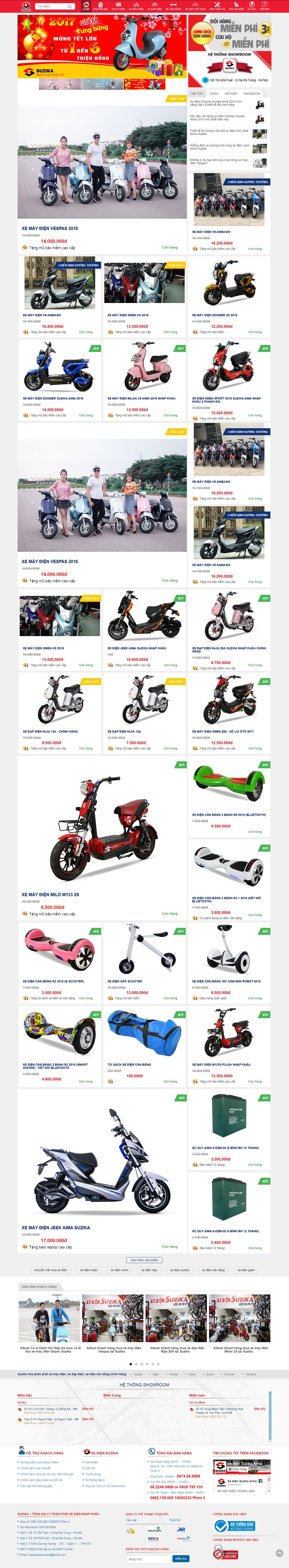 Thiết kế Web xe Đạp Điện suzikavn.com