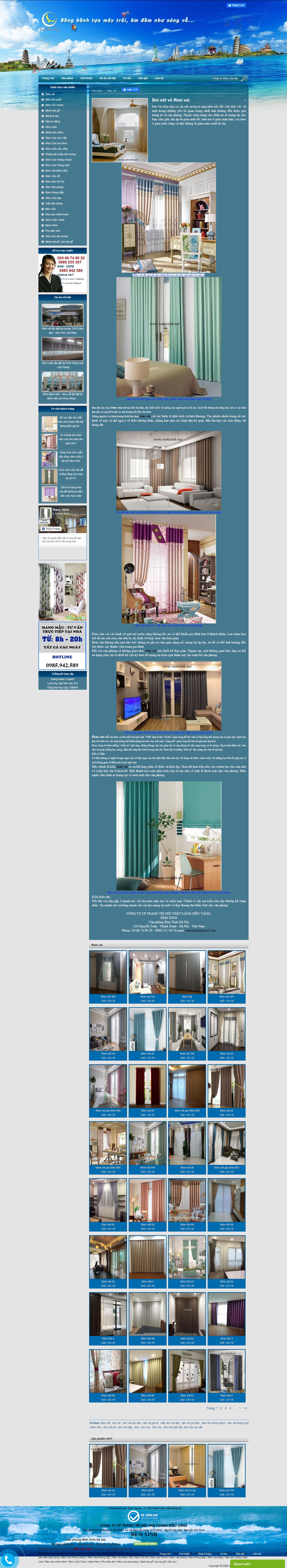 Thiết kế Web mành rèm cửa remxinh.net