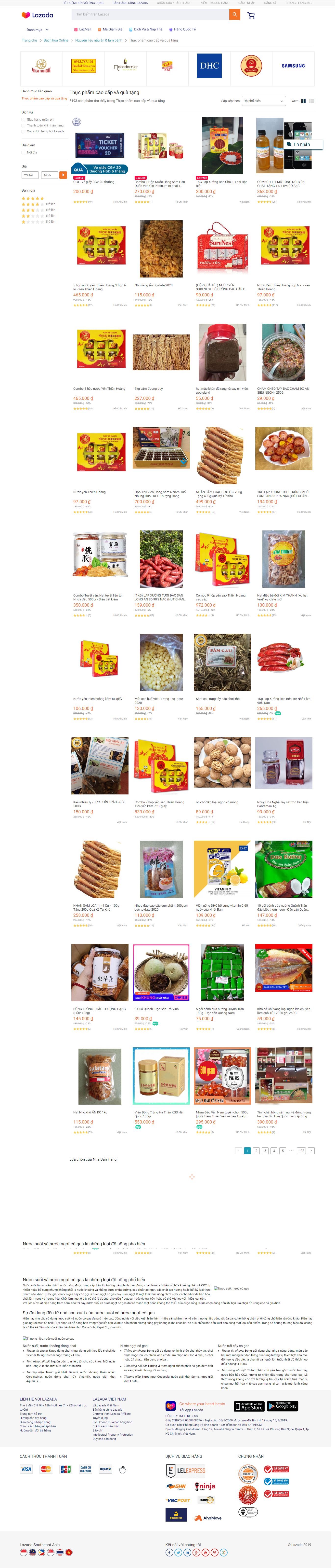 Thiết kế Web thực phẩm chức năng lazada.vn