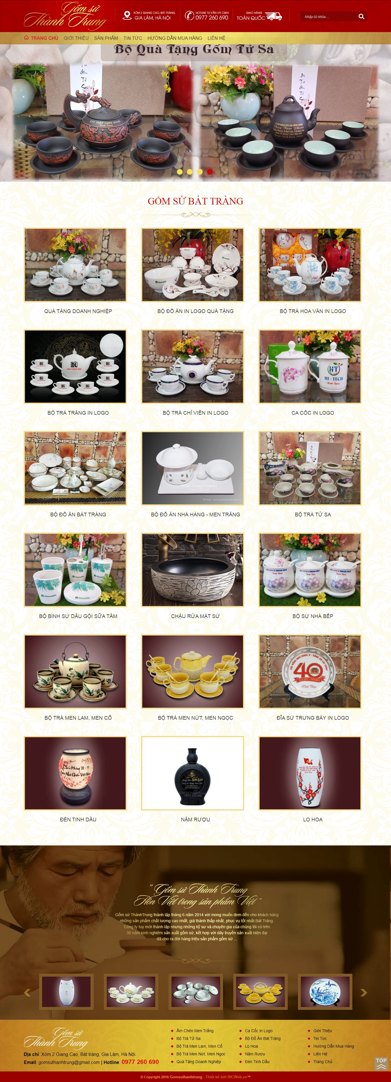 Thiết kế Web Đồ gốm sứ gomsuthanhtrung.vn