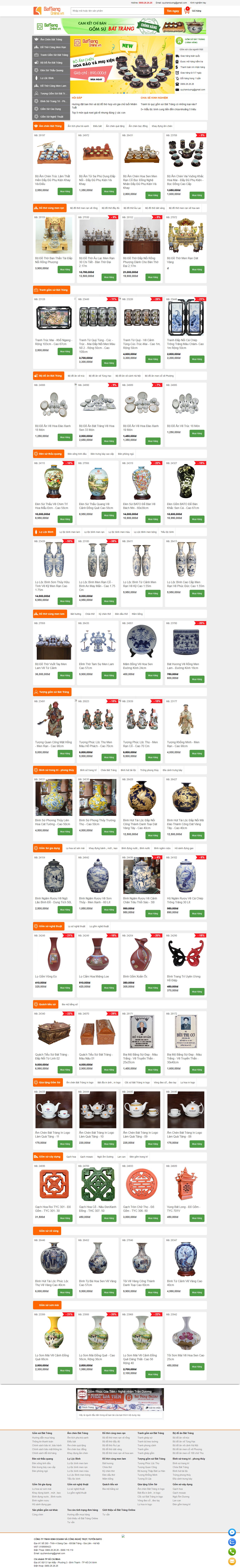 Thiết kế Web Đồ gốm sứ battrangonline.vn
