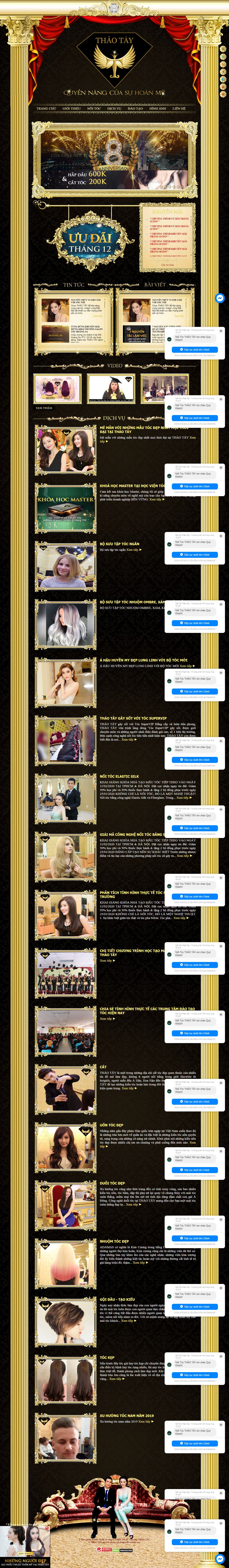 Thiết kế Web hiệu cắt tóc hair salon noitocthaotay.com