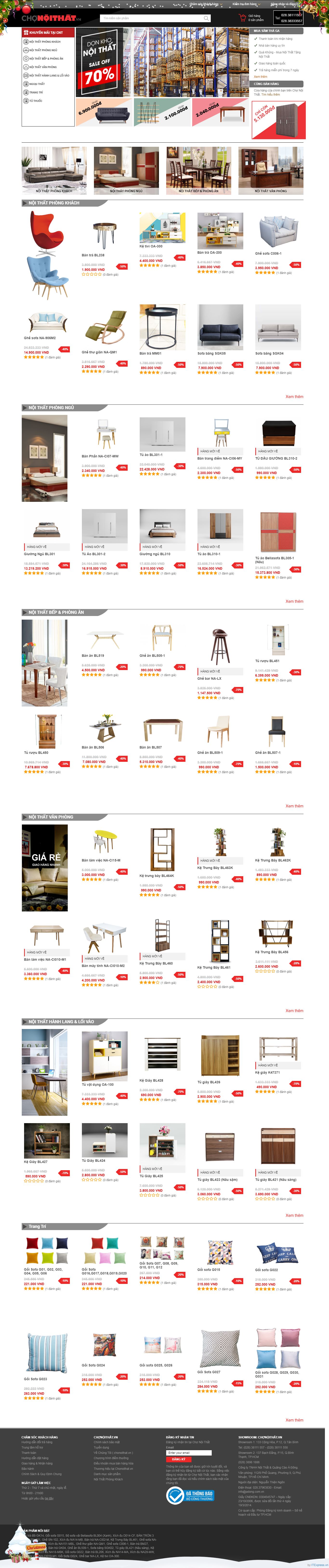 Thiết kế Web nội thất kiến trúc chonoithat.vn