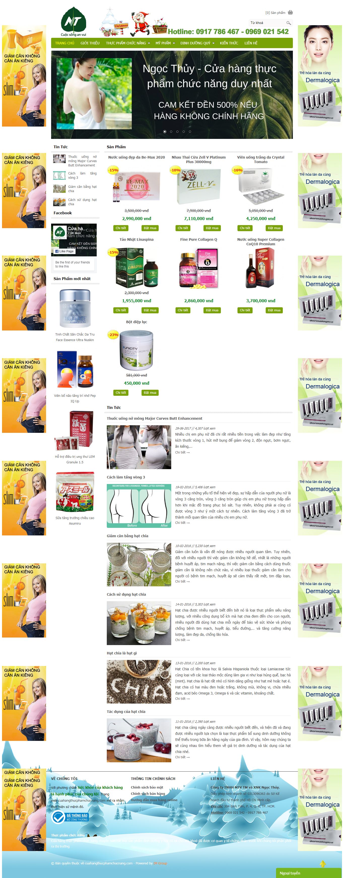Thiết kế Web thực phẩm chức năng cuahangthucphamchucnang.com