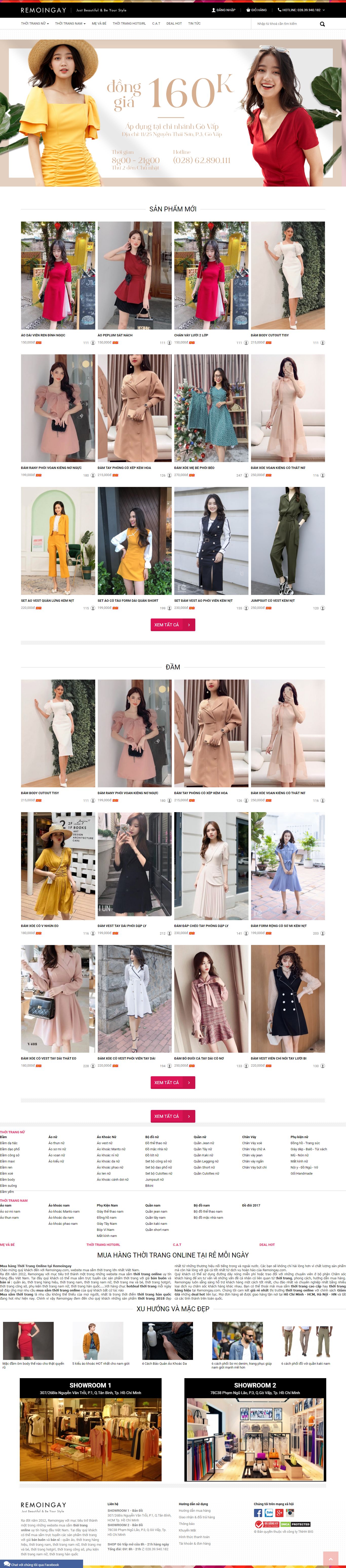 Thiết kế Web quần Áo remoingay.com