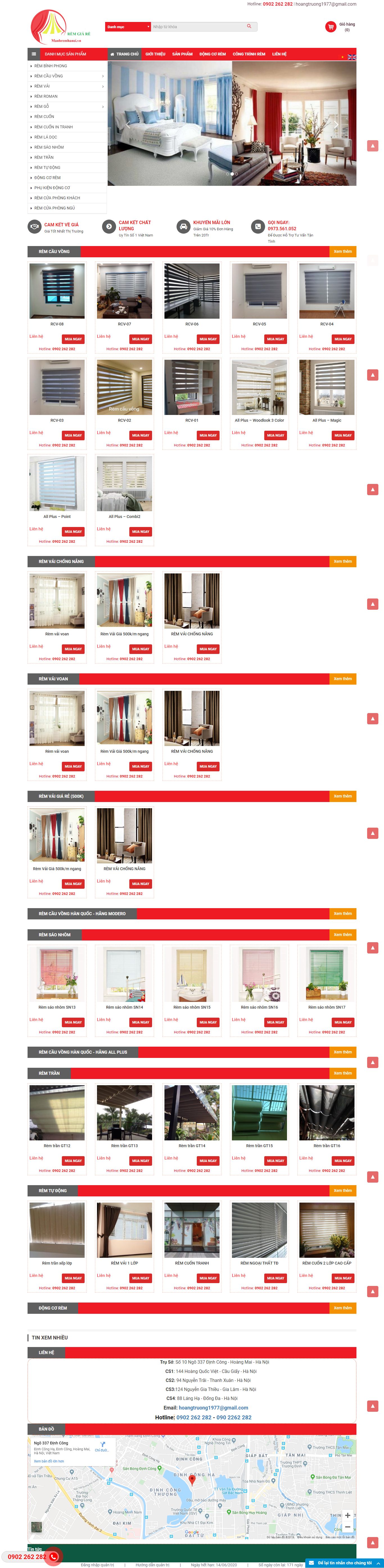 Thiết kế Web mành rèm cửa remanthinh.com