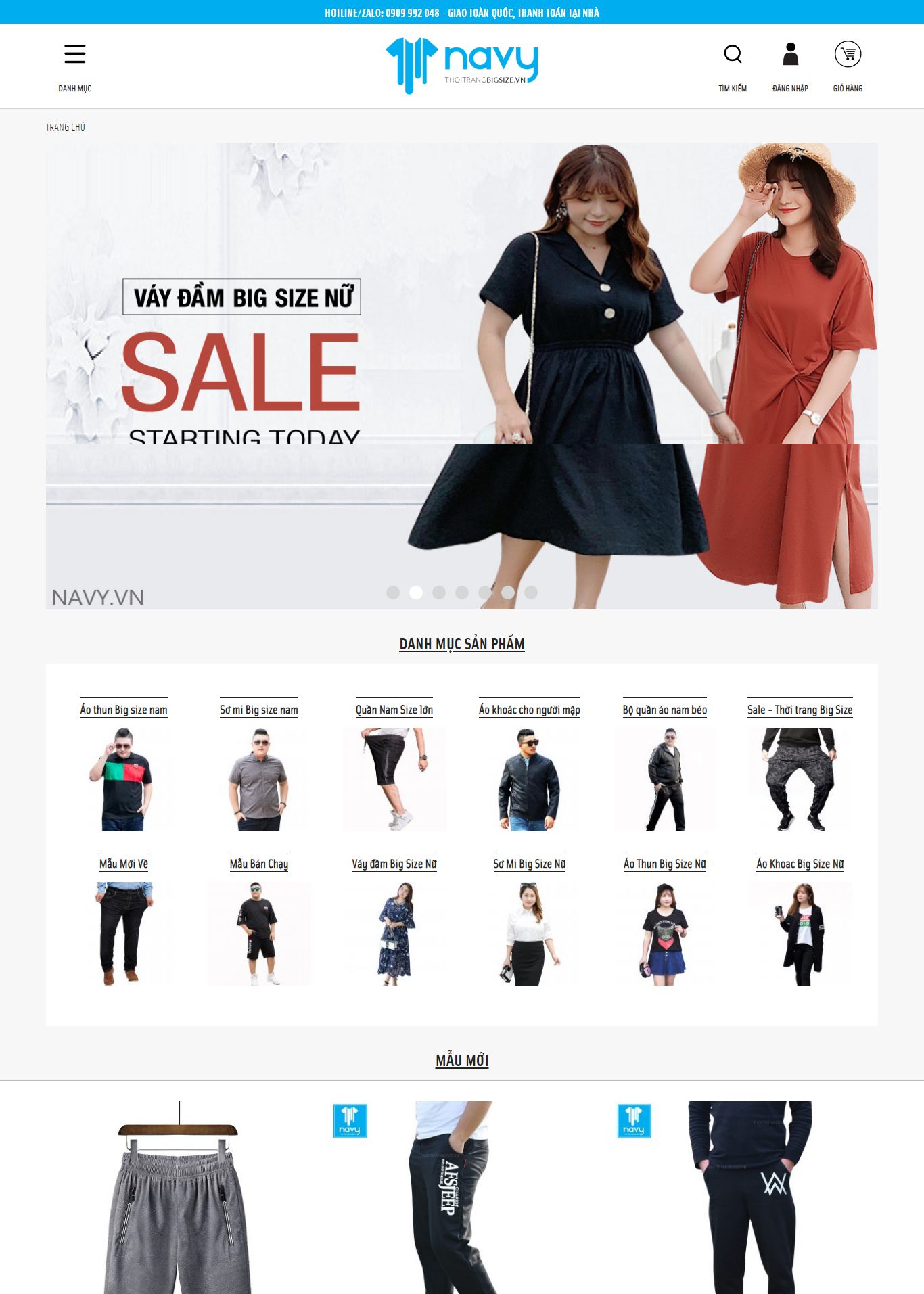 Thiết kế Web thời trang thoitrangbigsize.vn