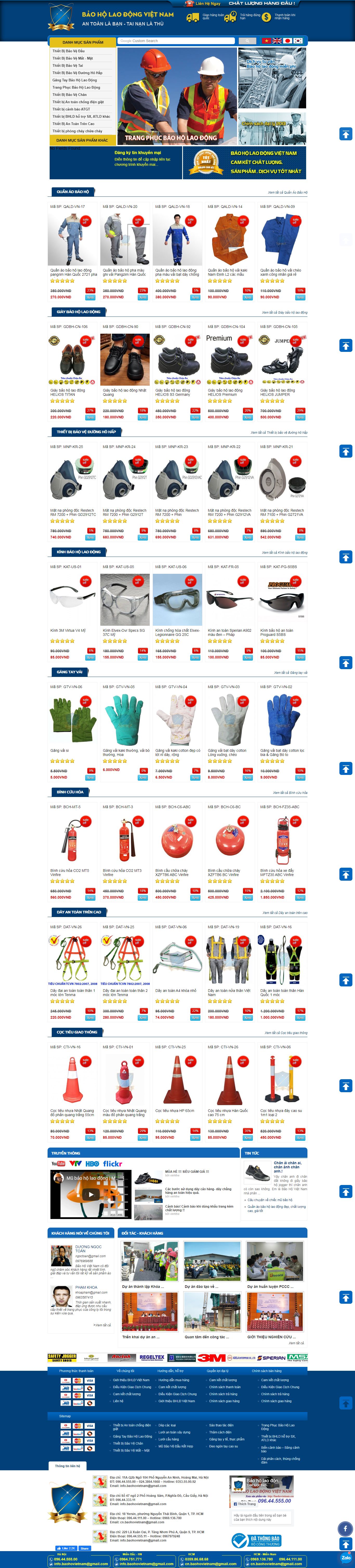 Thiết kế Web bảo hộ lao động baohovietnam.com