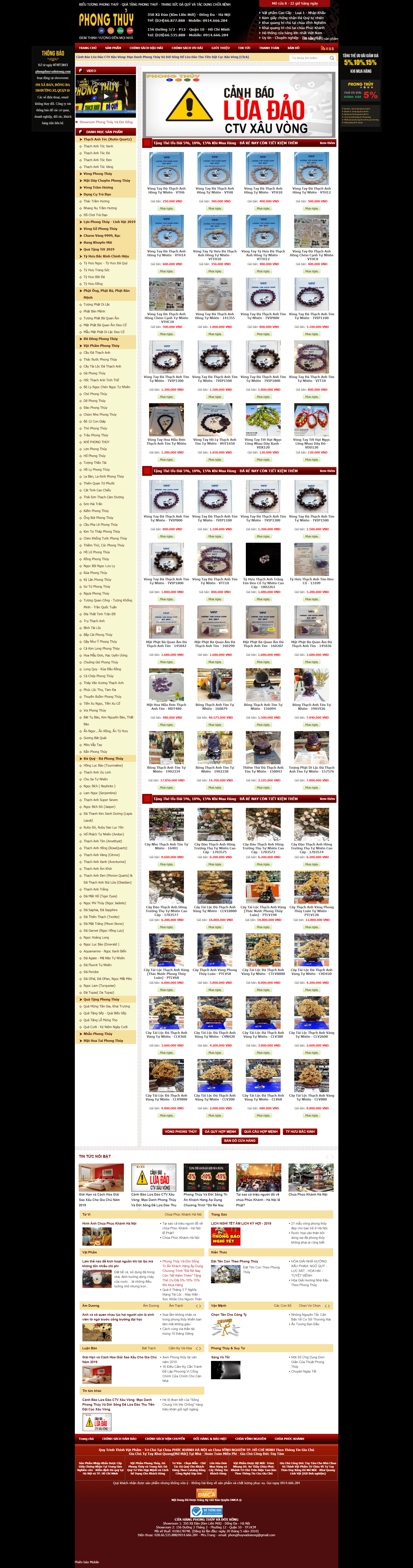 Thiết kế Web vật phẩm phong thủy đẹp phongthuyvadoisong.com