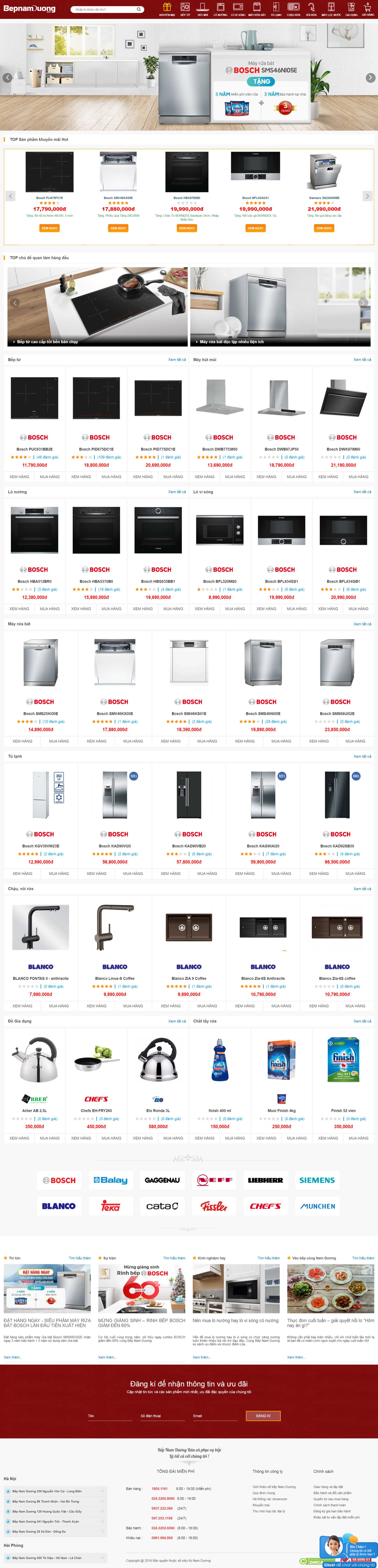 Thiết kế Web vật phẩm phong thủy đẹp bepnamduong.vn