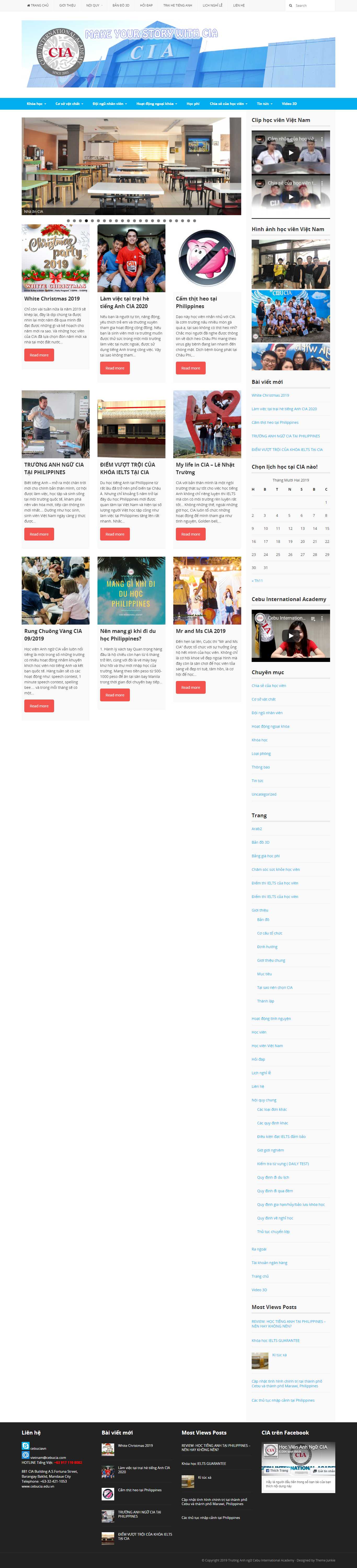 Thiết kế Web tư vấn du học cebucia.edu.vn