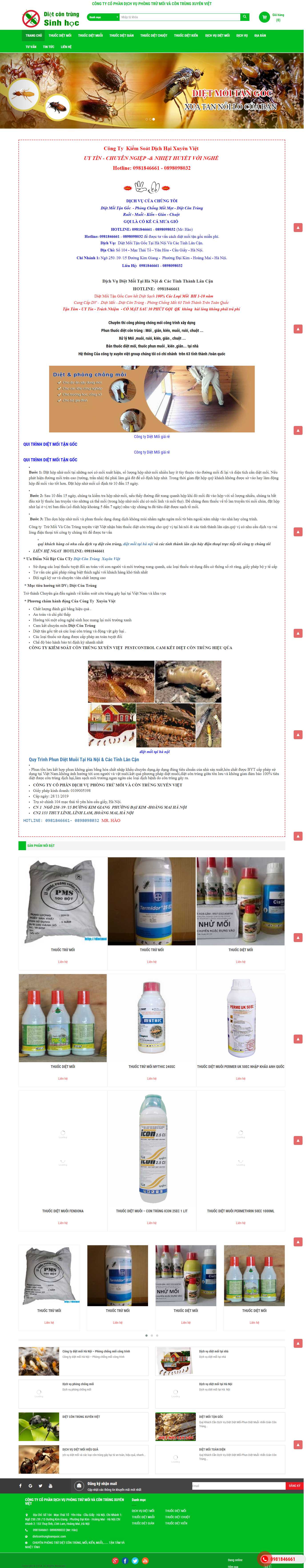 Thiết kế Web diệt mối dietcontrungtoanquoc.com