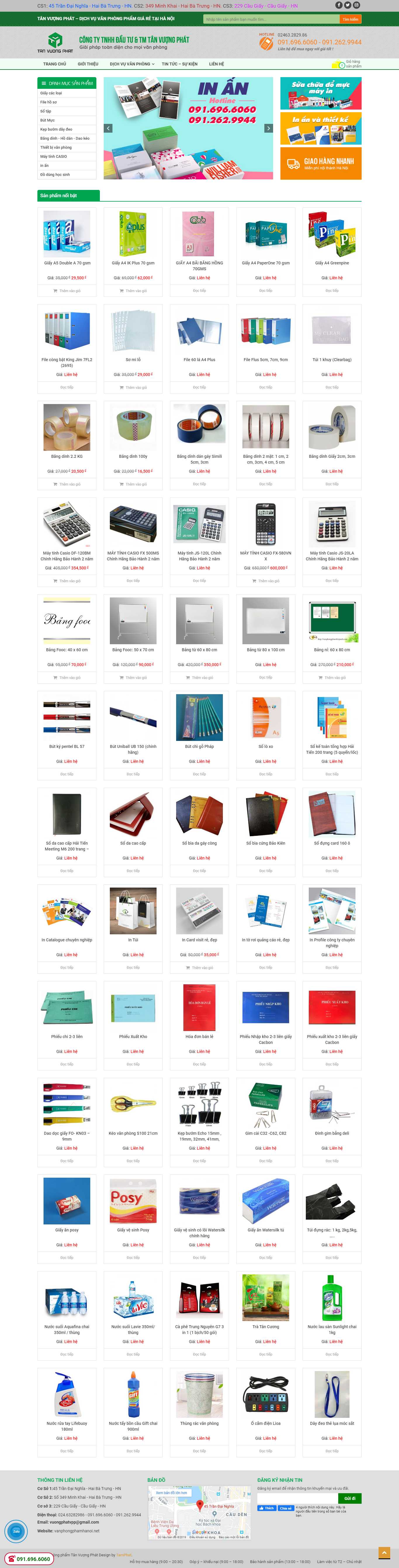 Thiết kế Web văn phòng phẩm vanphongphamhanoi.net