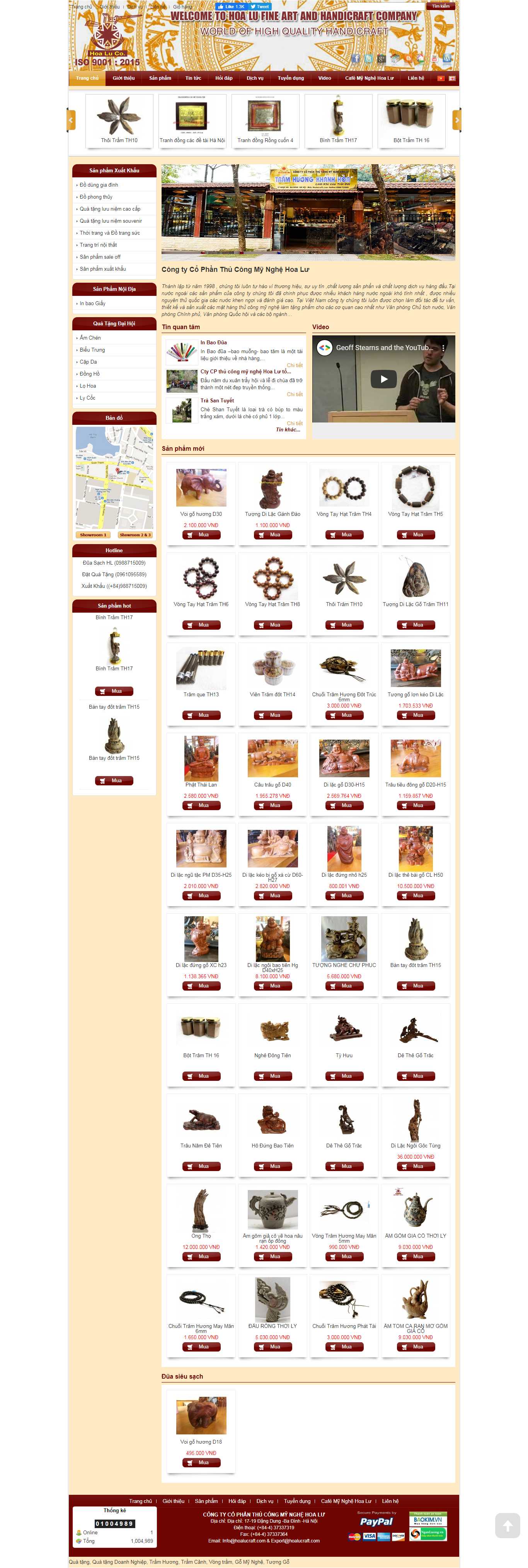 Thiết kế Web thủ công mỹ nghệ hoalucraft.com