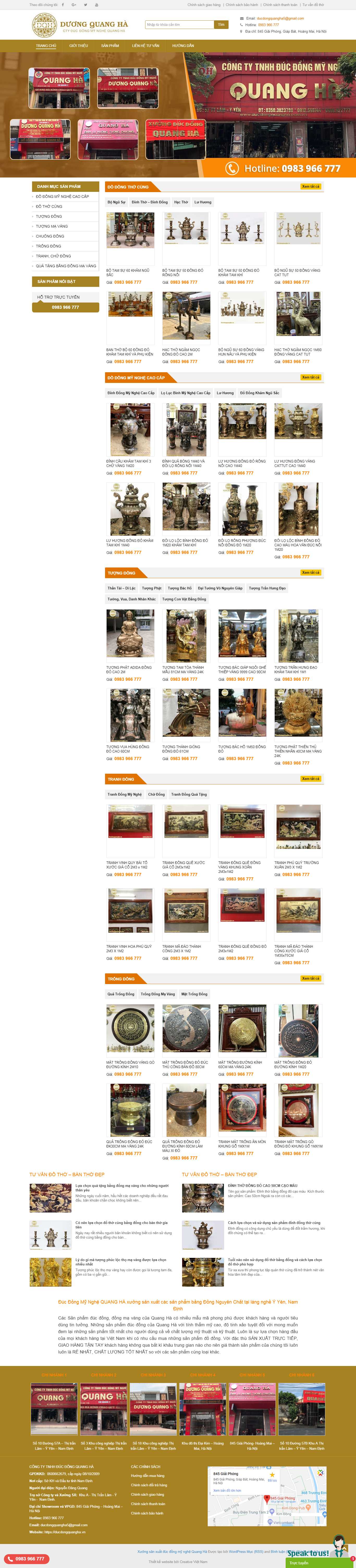 Thiết kế Web thủ công mỹ nghệ ducdongquangha.vn