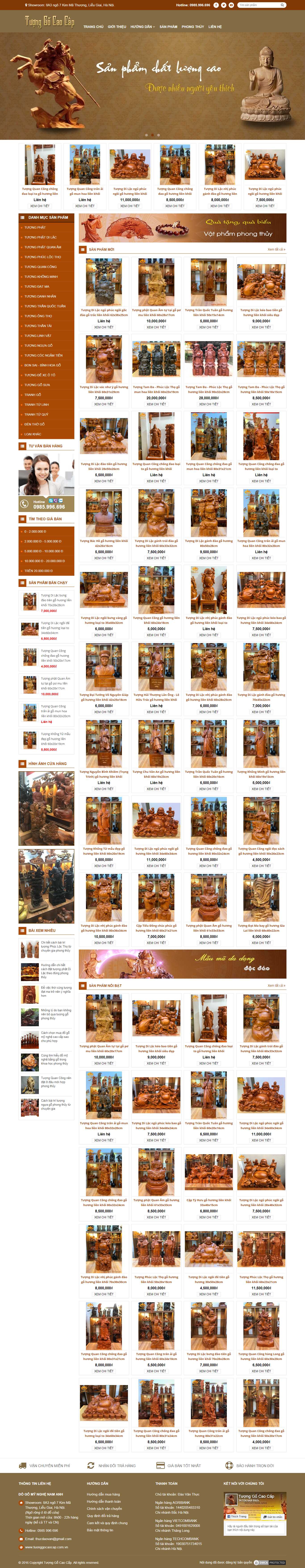 Thiết kế Web thủ công mỹ nghệ tuonggocaocap.com.vn