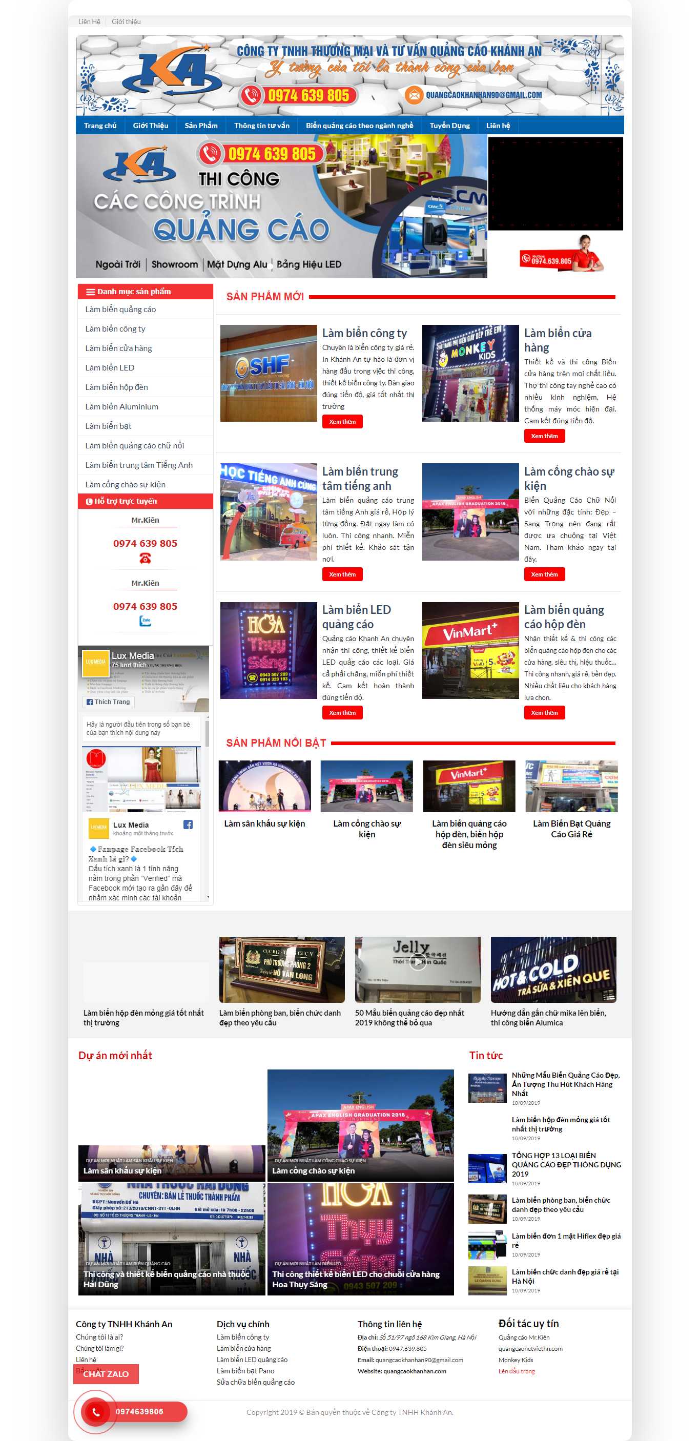 Thiết kế Web quảng cáo quangcaokhanhan.com