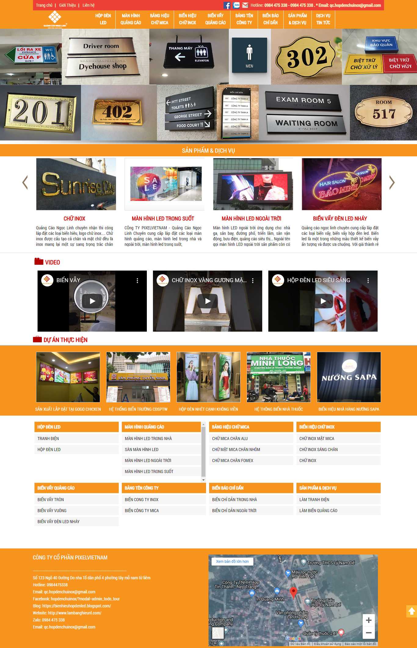 Thiết kế Web quảng cáo lambanghieunl.com