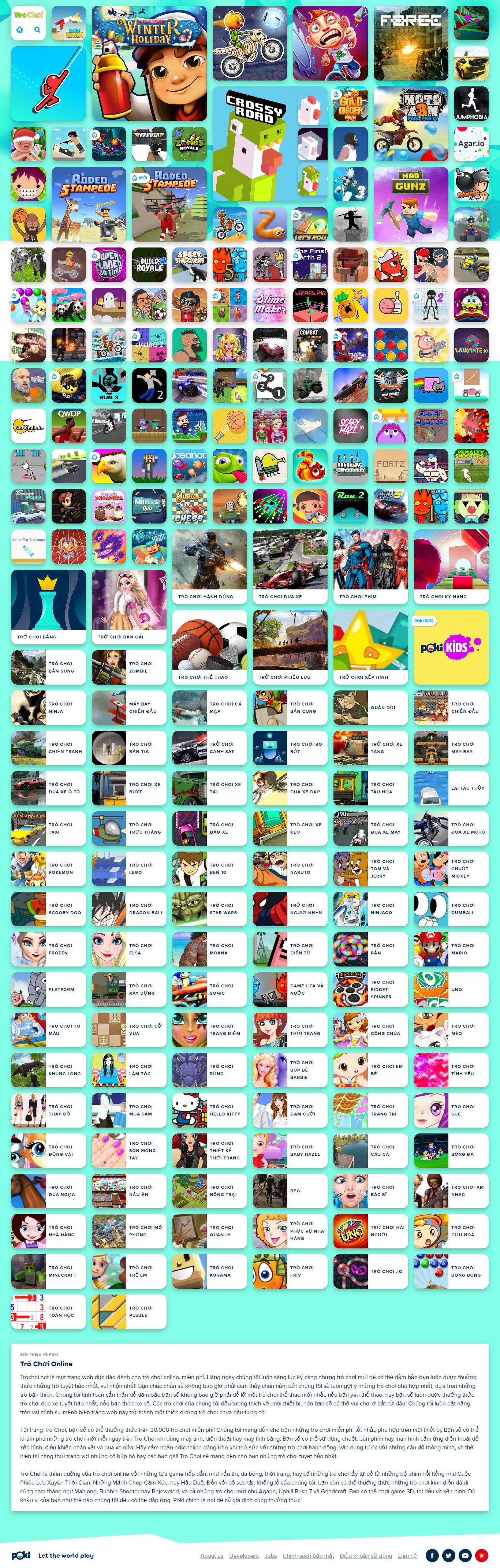 Thiết kế Web game trochoi.net