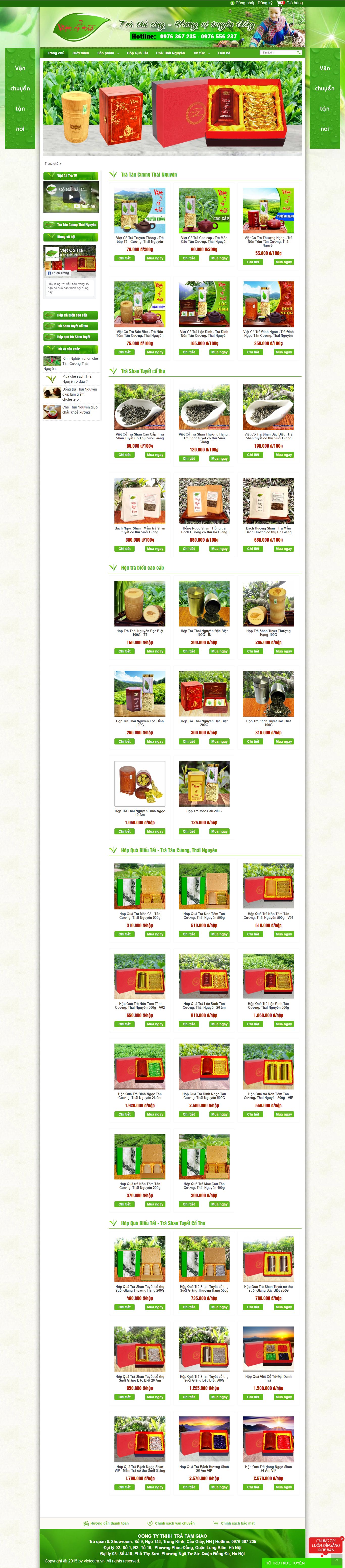 Thiết kế Web bán chè vietcotra.vn
