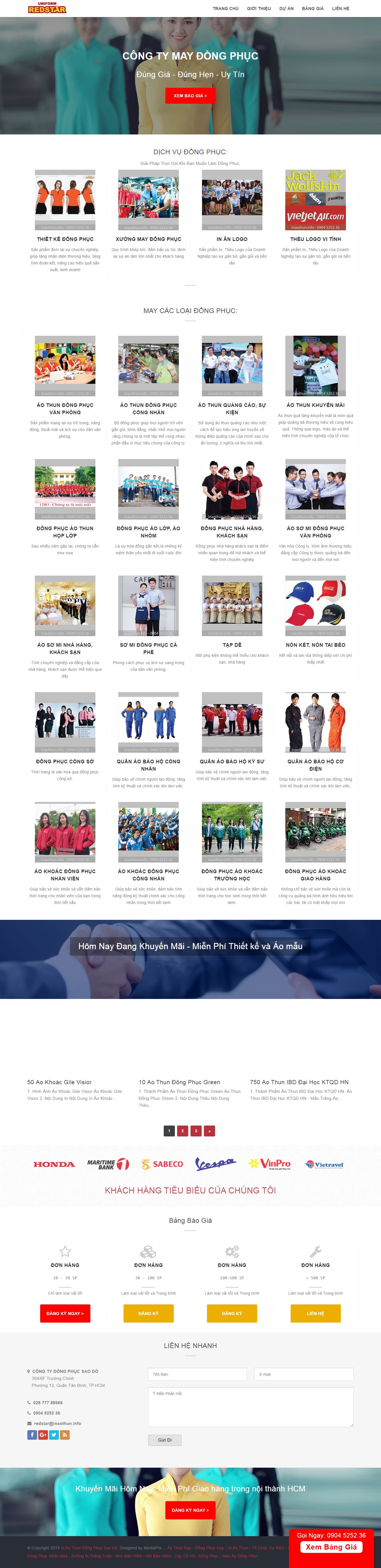 Thiết kế Web may áo thun inaothun.info