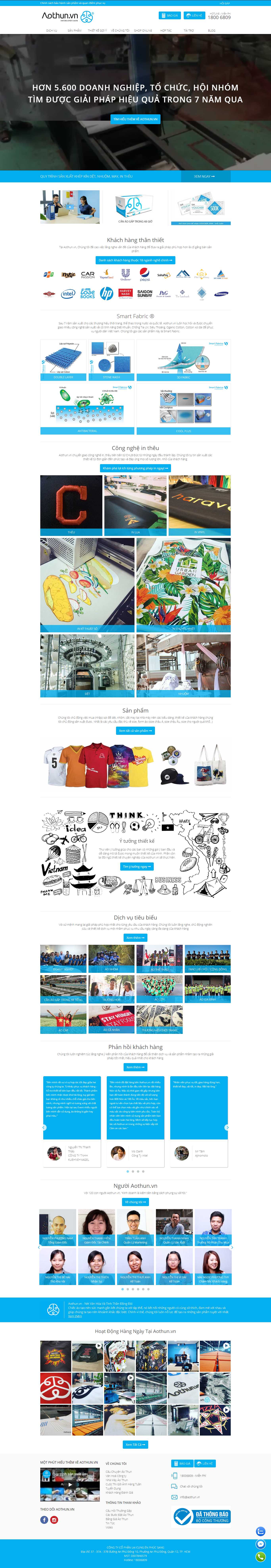 Thiết kế Web may áo thun aothun.vn