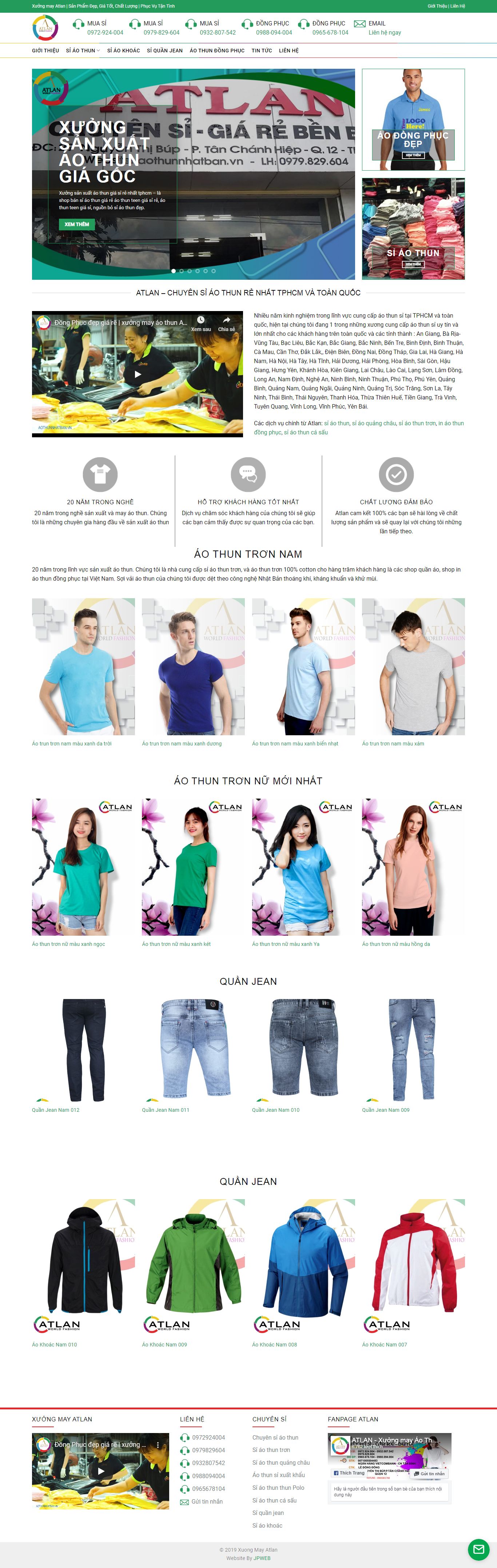 Thiết kế Web may áo thun aothunnhatban.vn