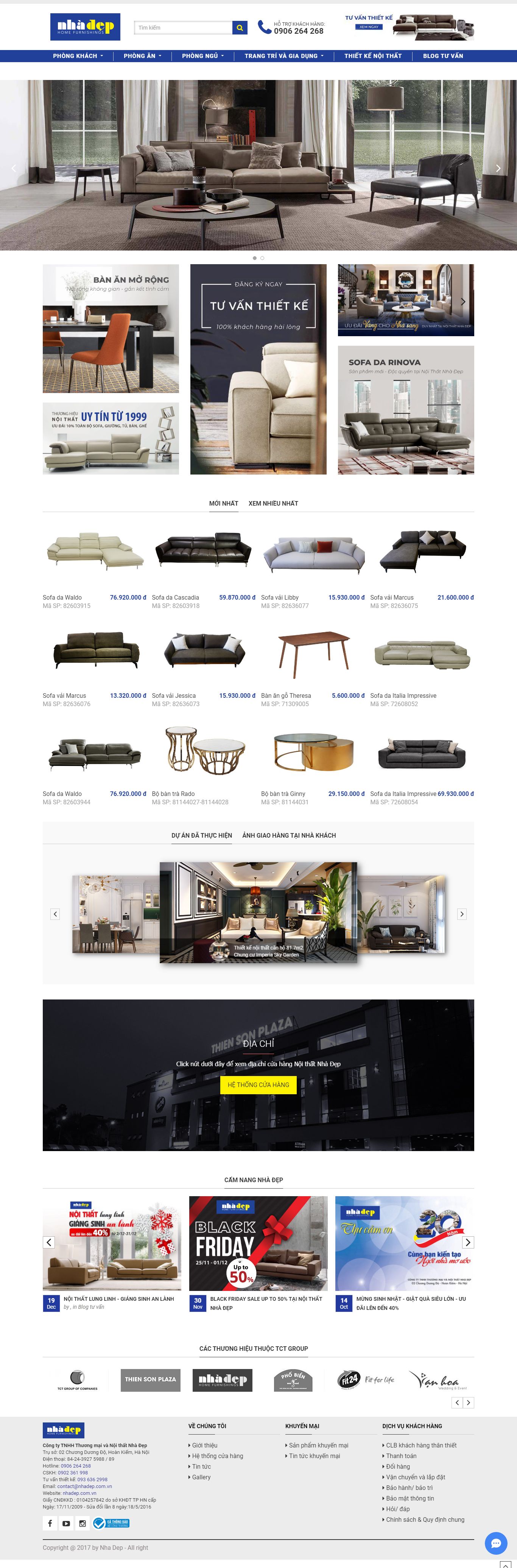 Thiết kế Web đồ nội thật 