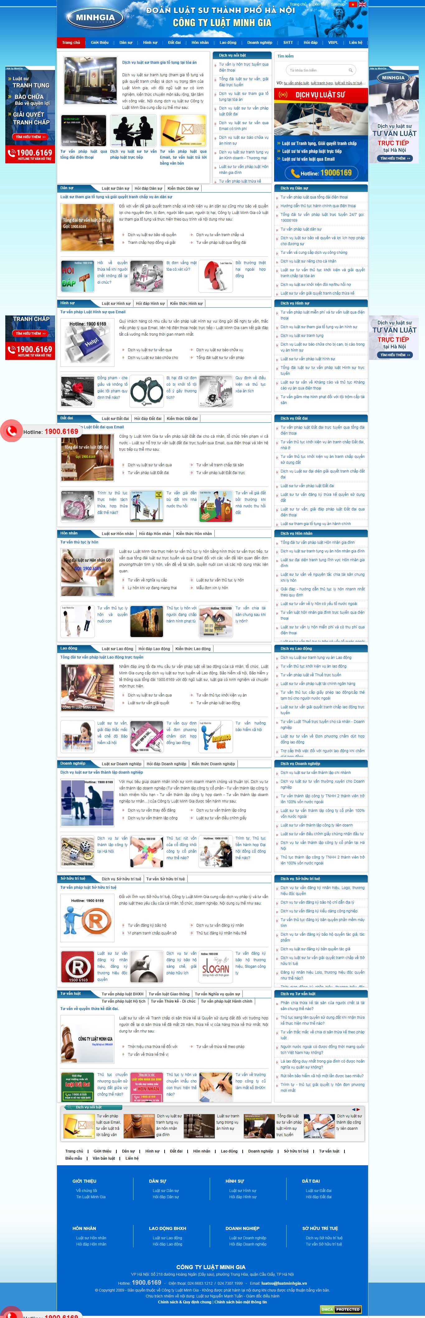 Thiết kế Web công ty luật luatminhgia.com.vn