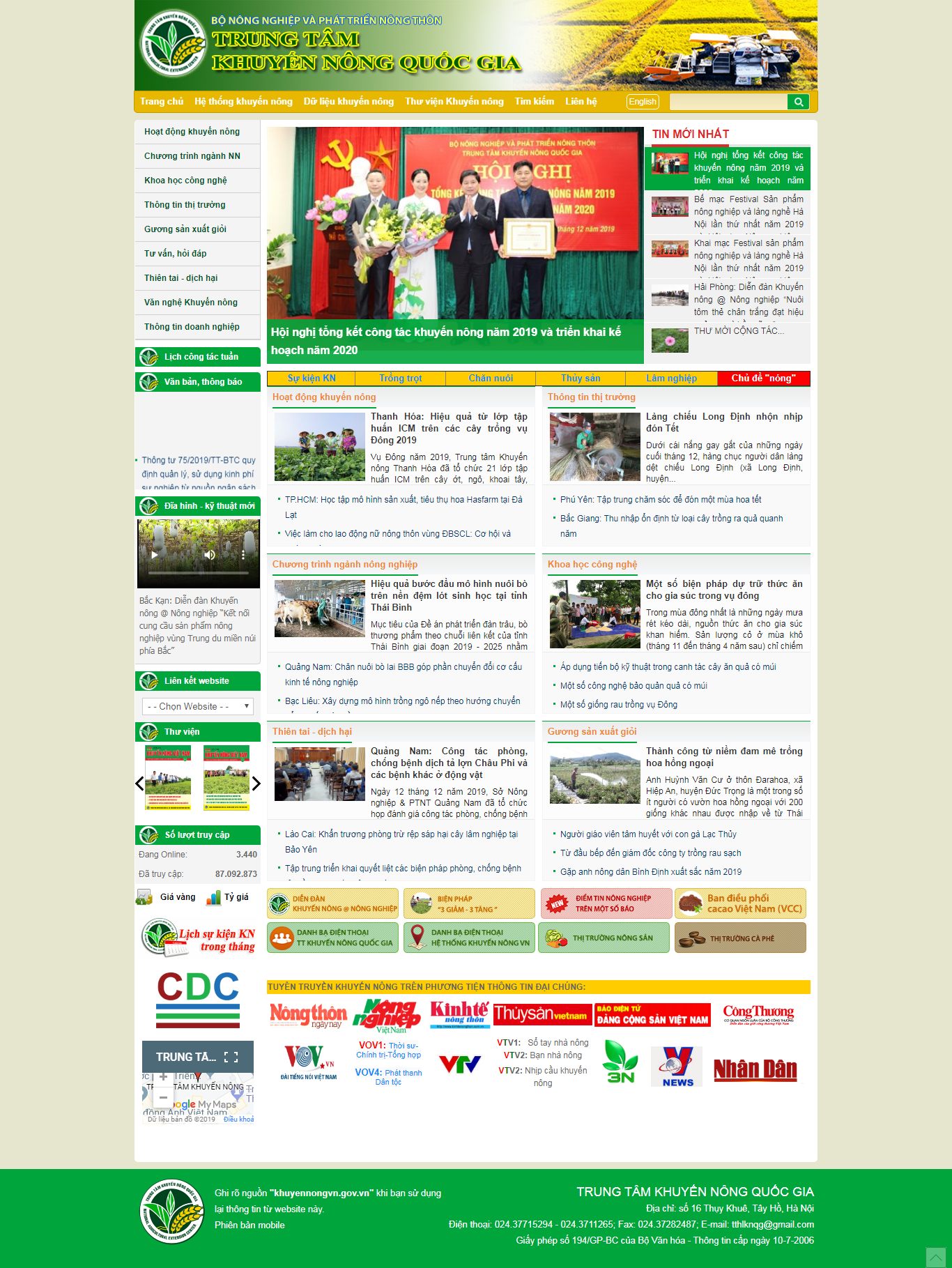 Thiết kế Web nông nghiệp khuyennongvn.gov.vn