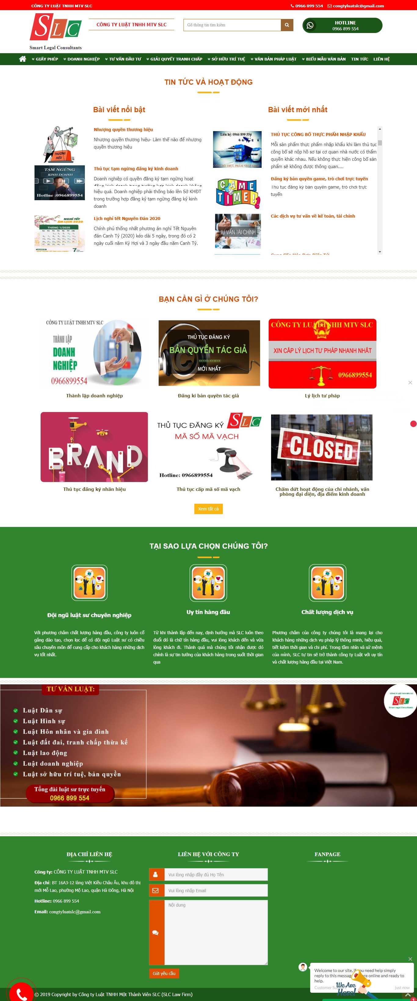 Thiết kế Web công ty luật slclawfirm.vn