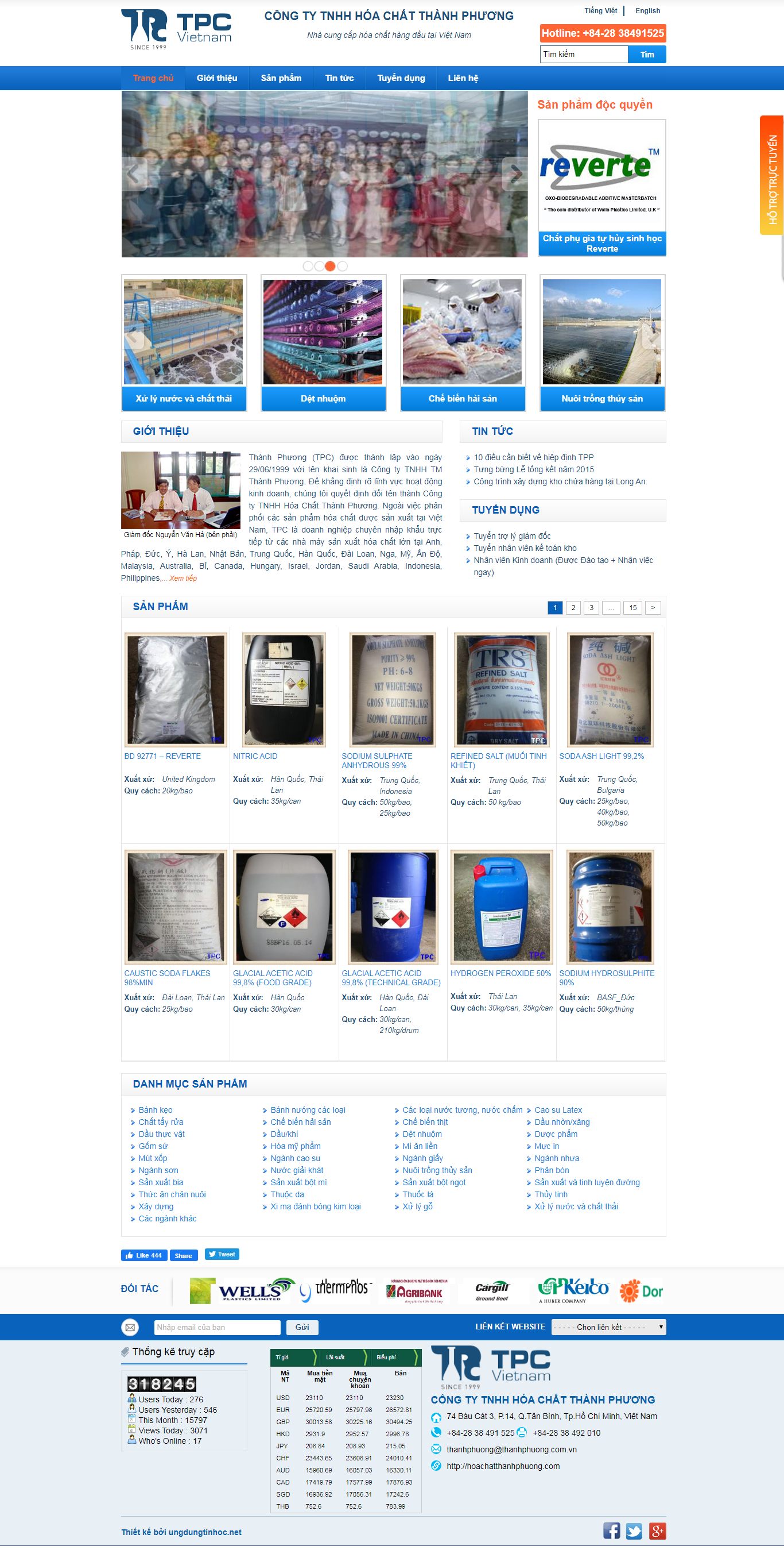 Thiết kế Web hóa chất công nghiệp hoachatthanhphuong.com