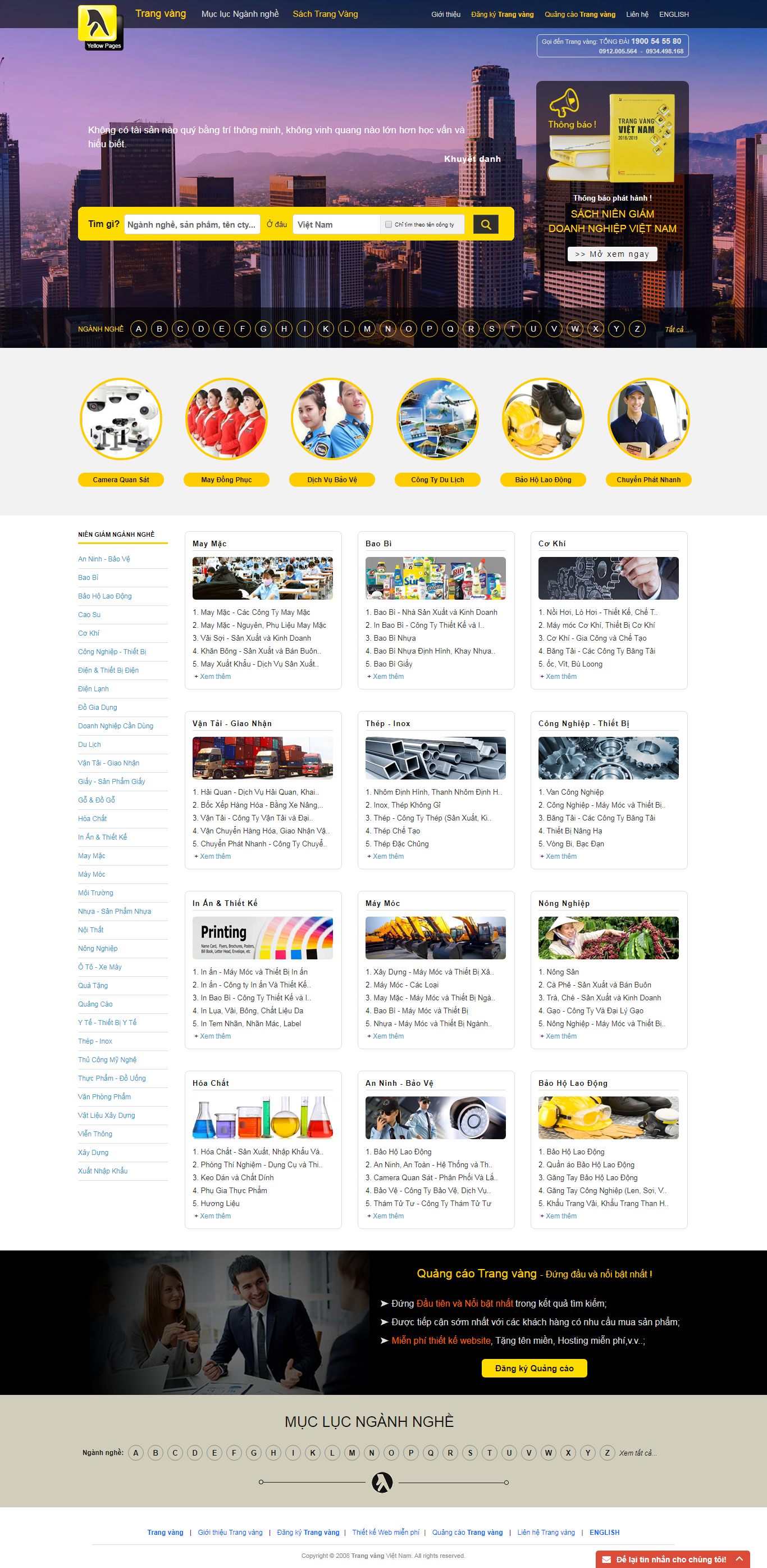 Thiết kế Web may mặc yellowpages.vnn.vn