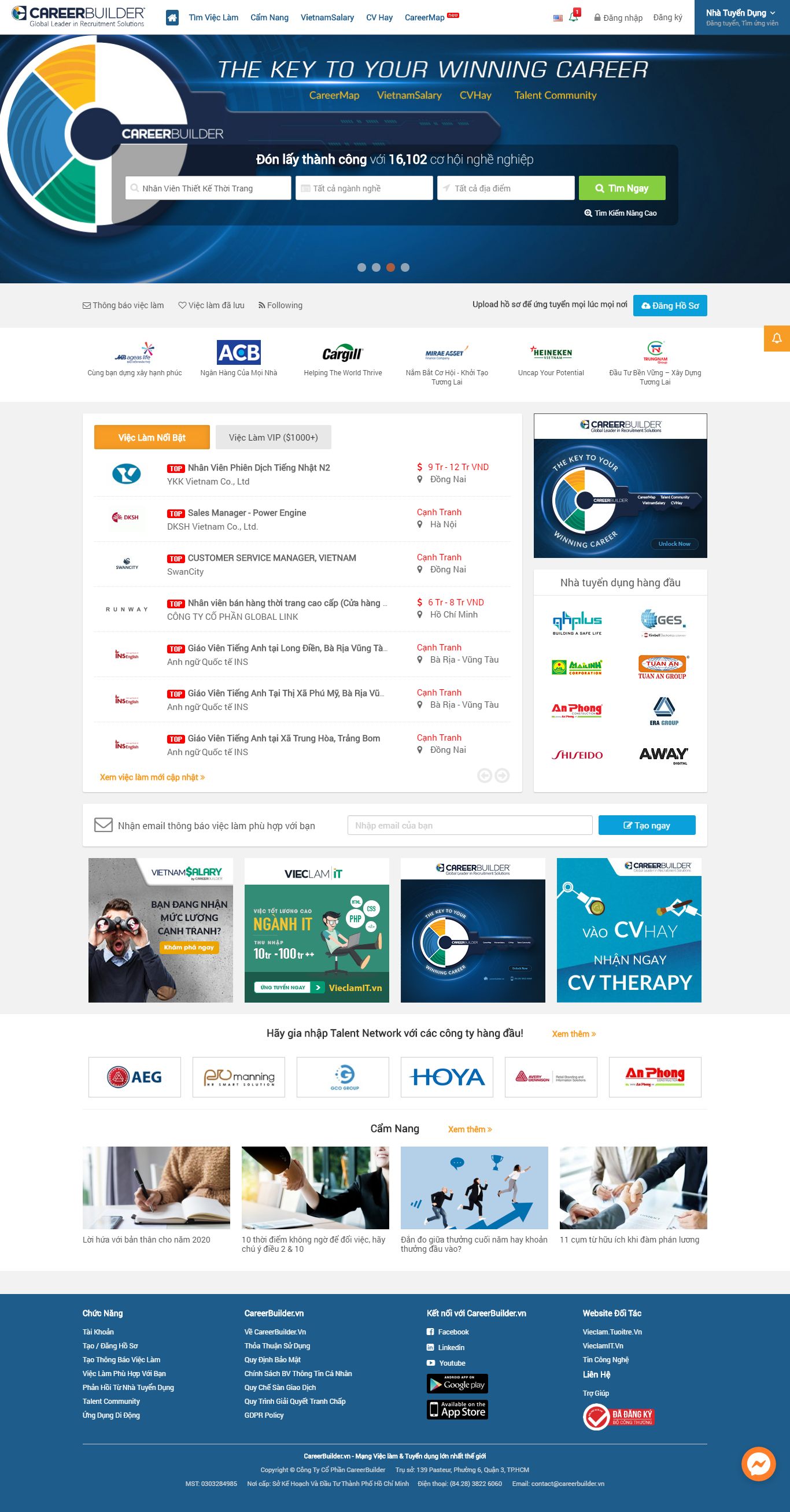 Thiết kế Web thiết kế thời trang careerbuilder.vn