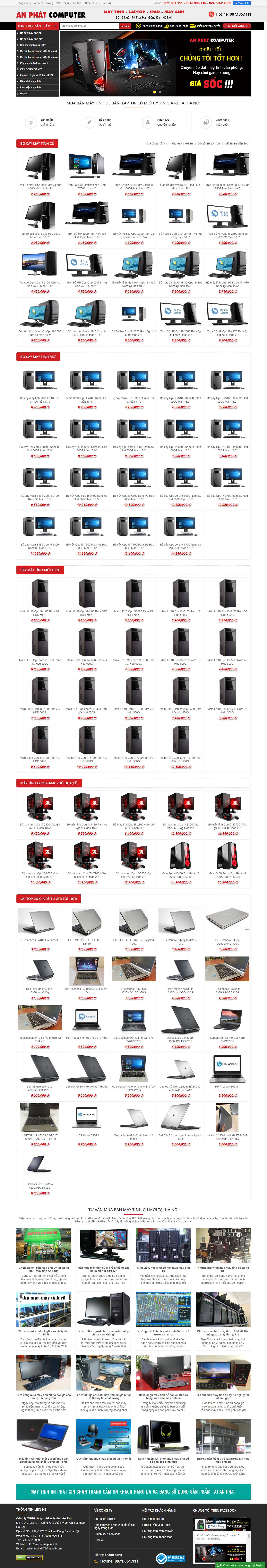 Thiết kế Web bán laptop maytinhanphat.vn