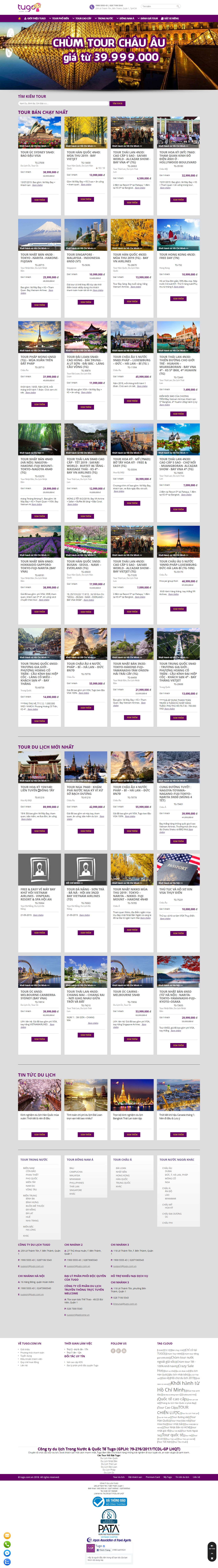 Thiết kế Web du lịch tugo.com.vn