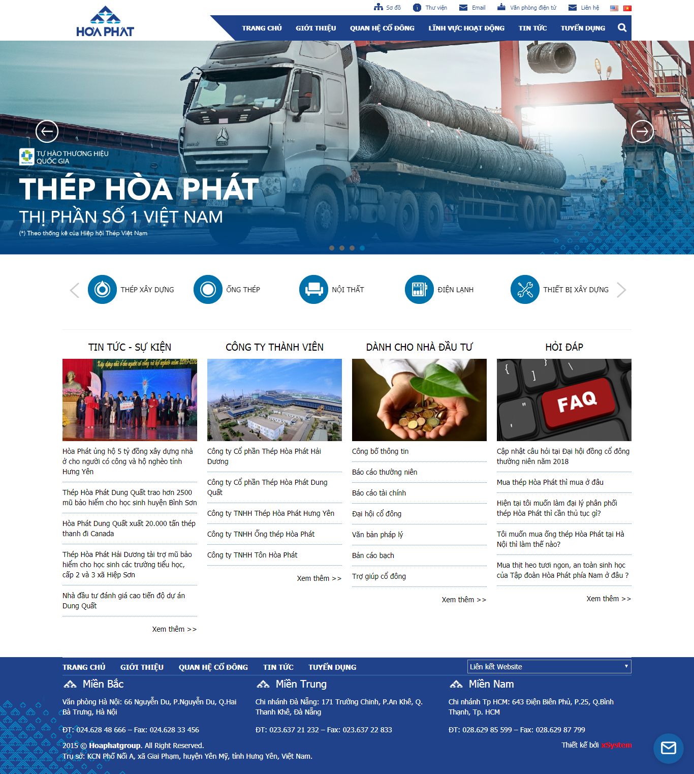Thiết kế Web thép hoaphat.com.vn
