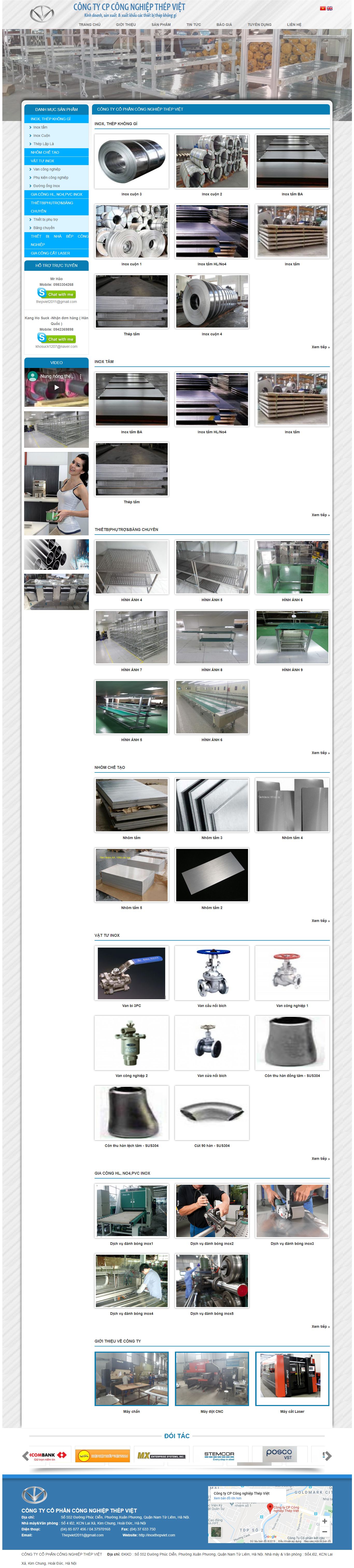 Thiết kế Web inox inoxthepviet.com