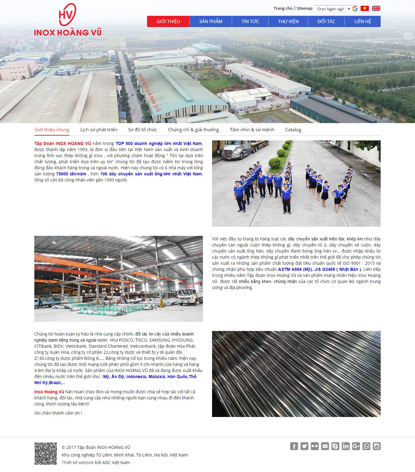 Thiết kế Web inox inoxhoangvu.com