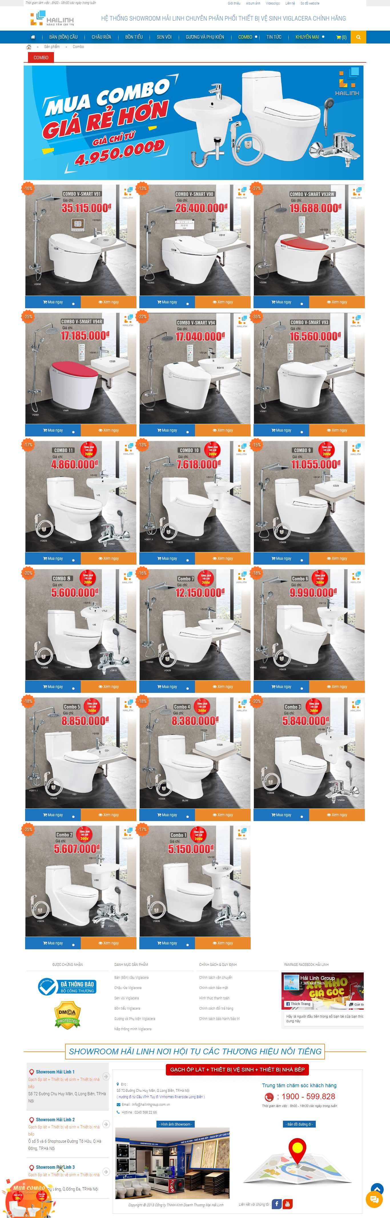 Thiết kế Web thiết bị vệ sinh thietbivesinhviglacera.net