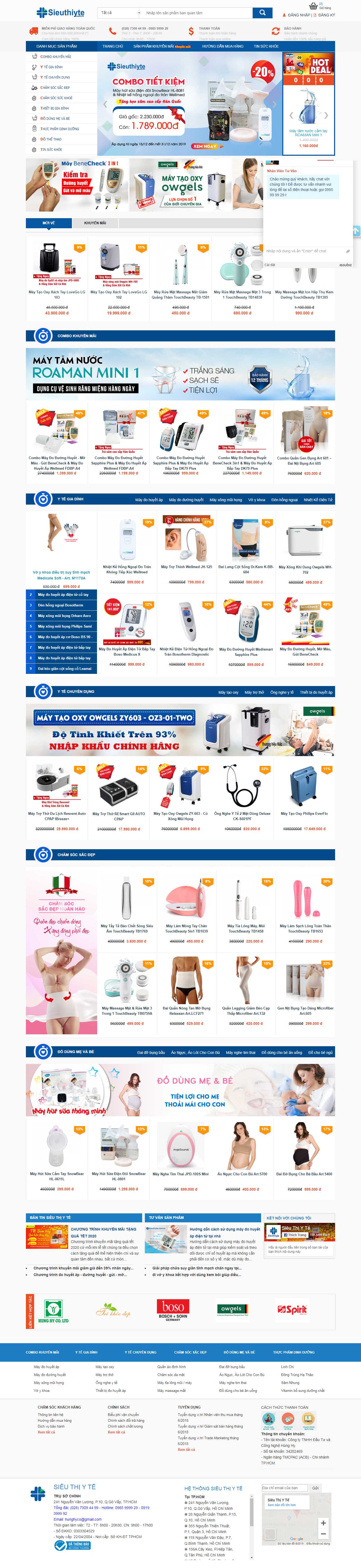 Thiết kế Web thiết bị y tế sieuthiyte.com.vn