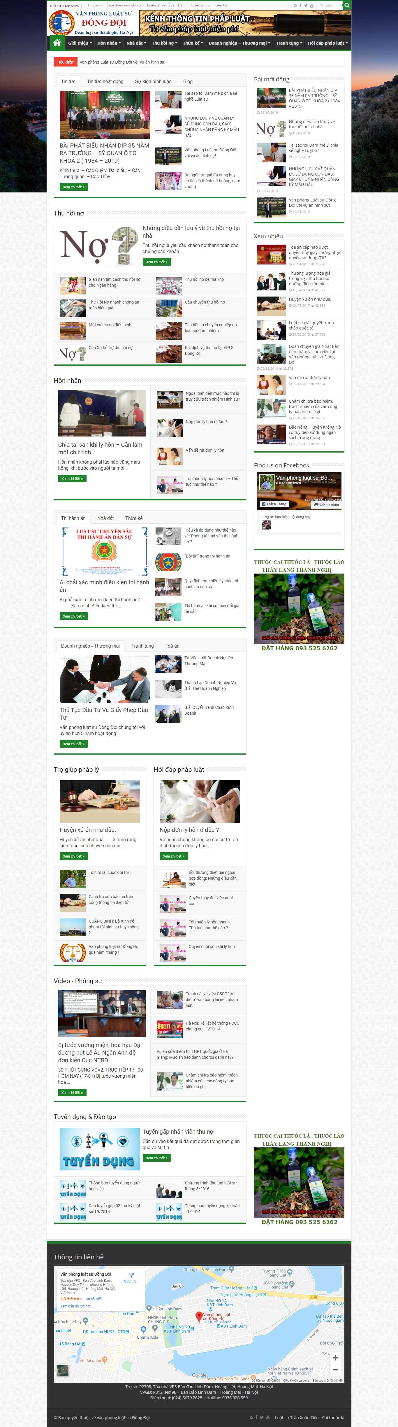 Thiết kế Web văn phòng luật sư dongdoilaw.vn