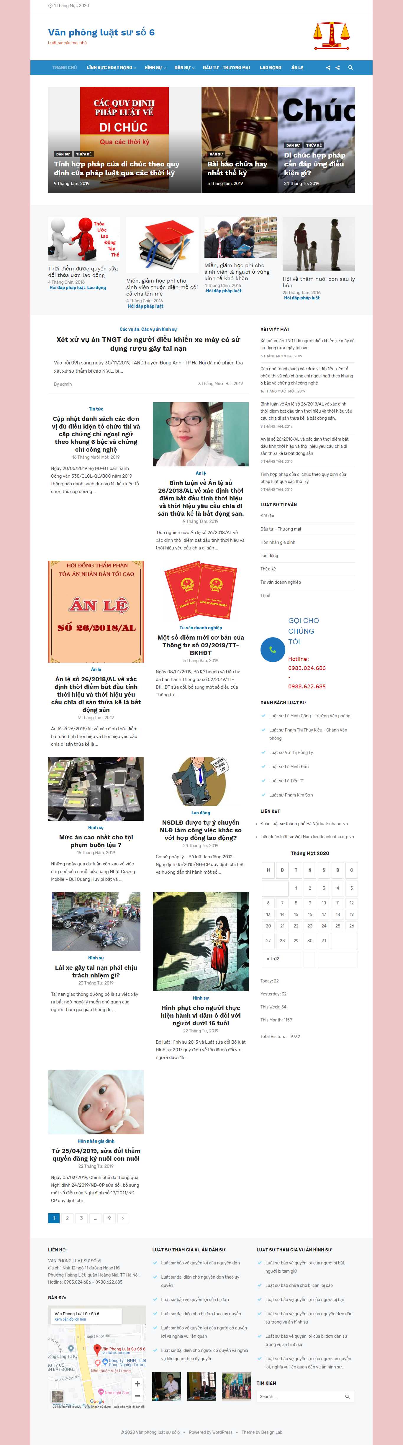 Thiết kế Web văn phòng luật sư vanphongluatsuso6.com