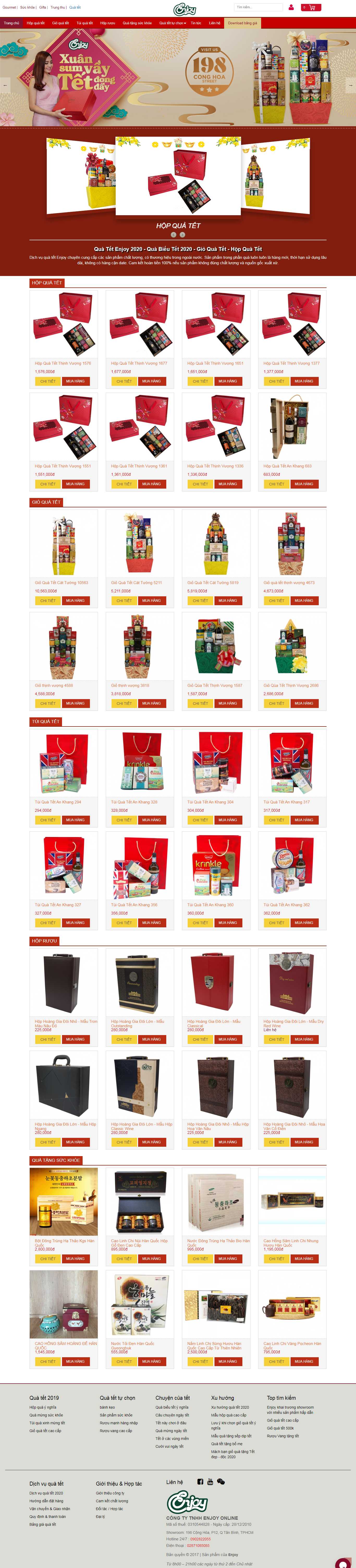 Thiết kế Web hàng tết quatet.enjoy.vn