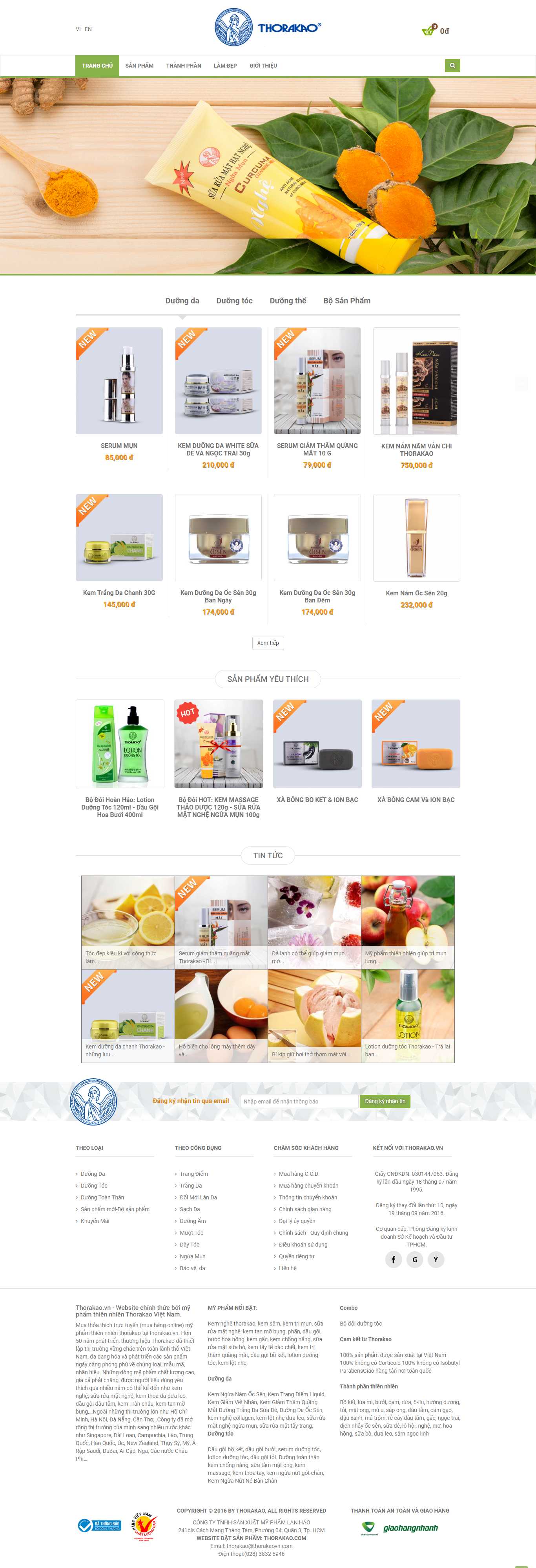 Thiết kế Web mỹ phẩm làm đẹp 