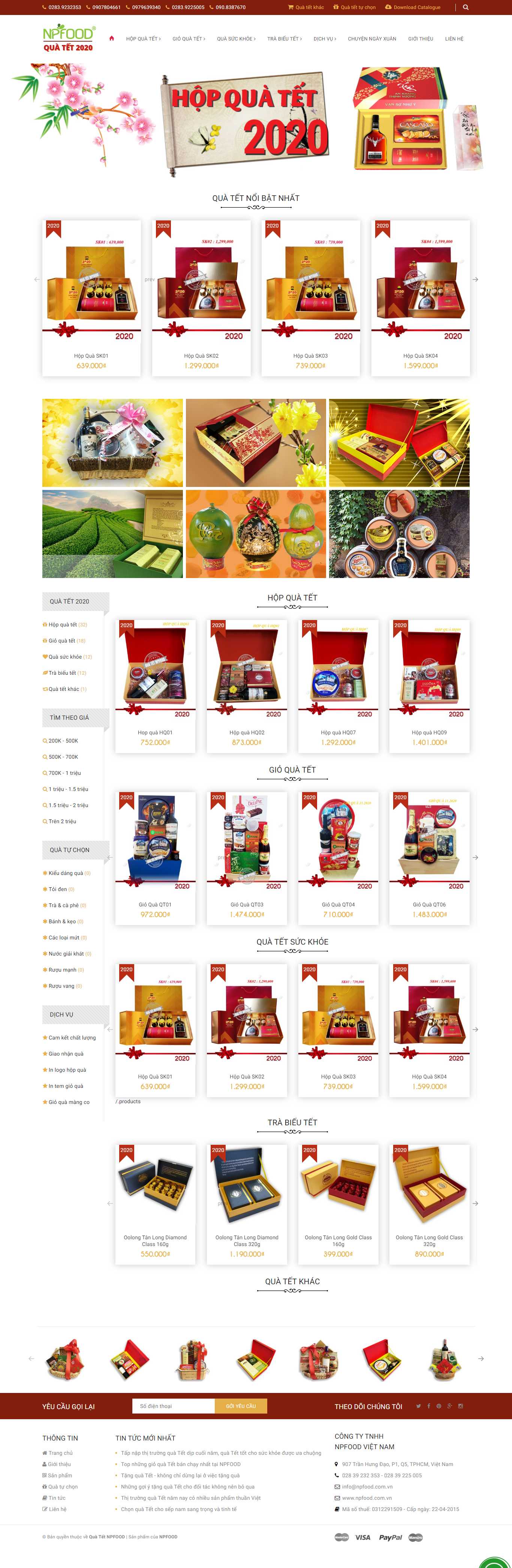 Thiết kế Web quà tết quatet.npfood.com.vn