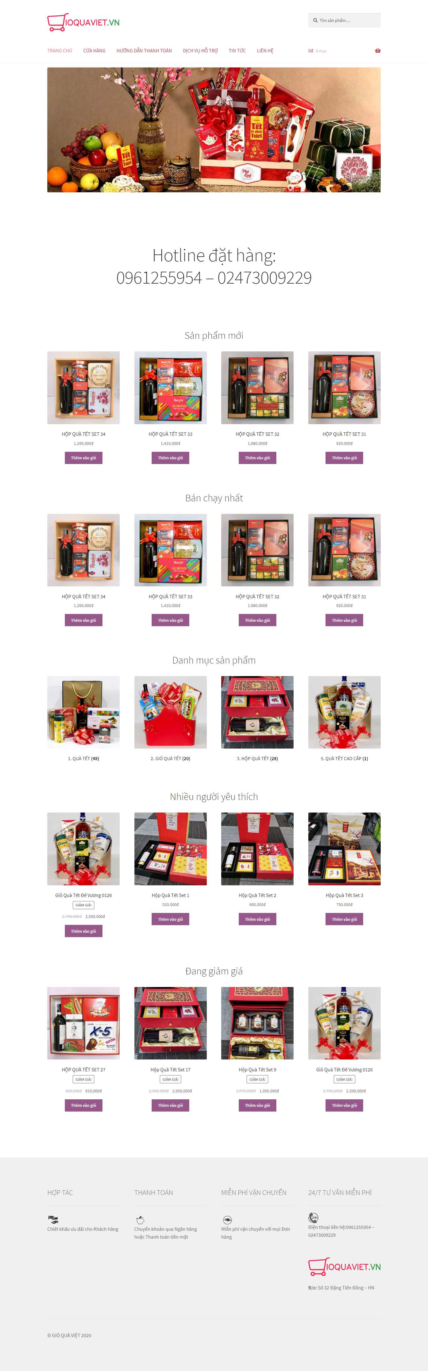 Thiết kế Web quà tết gioquaviet.vn