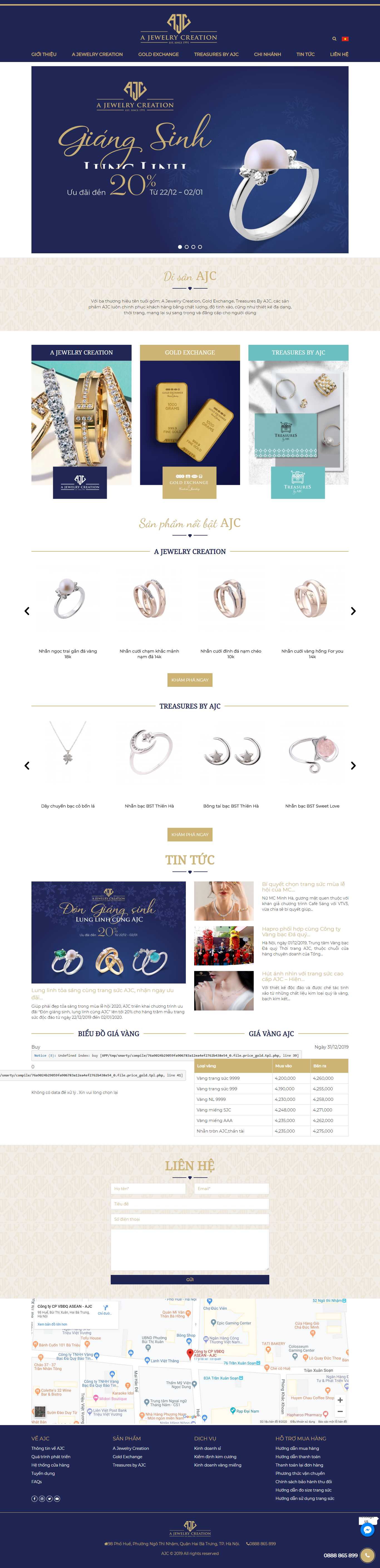 Thiết kế Web vàng bạc ajc.com.vn
